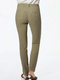 Goldner Jeans*Damen Jeanshose - Lange Freizeithose BELLA mit Formbund schilf uni