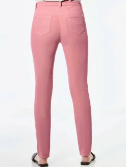 Goldner Jeans*Damen Jeanshose - Lange Freizeithose BELLA mit Formbund rosa uni