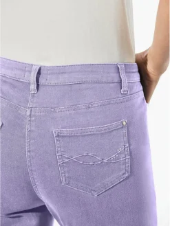 Goldner Jeans*Damen Jeanshose - Lange Freizeithose BELLA mit Formbund flieder uni
