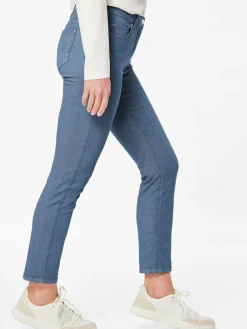 Goldner Jeans*Damen 7/8-Jeanshose - Schmale Stretchhose BELLA hellblau uni
