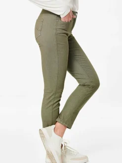 Goldner Jeans*Damen 7/8-Jeanshose - Schmale Stretchhose BELLA schilf uni