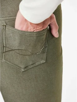 Goldner Jeans*Damen 7/8-Jeanshose - Schmale Stretchhose BELLA schilf uni