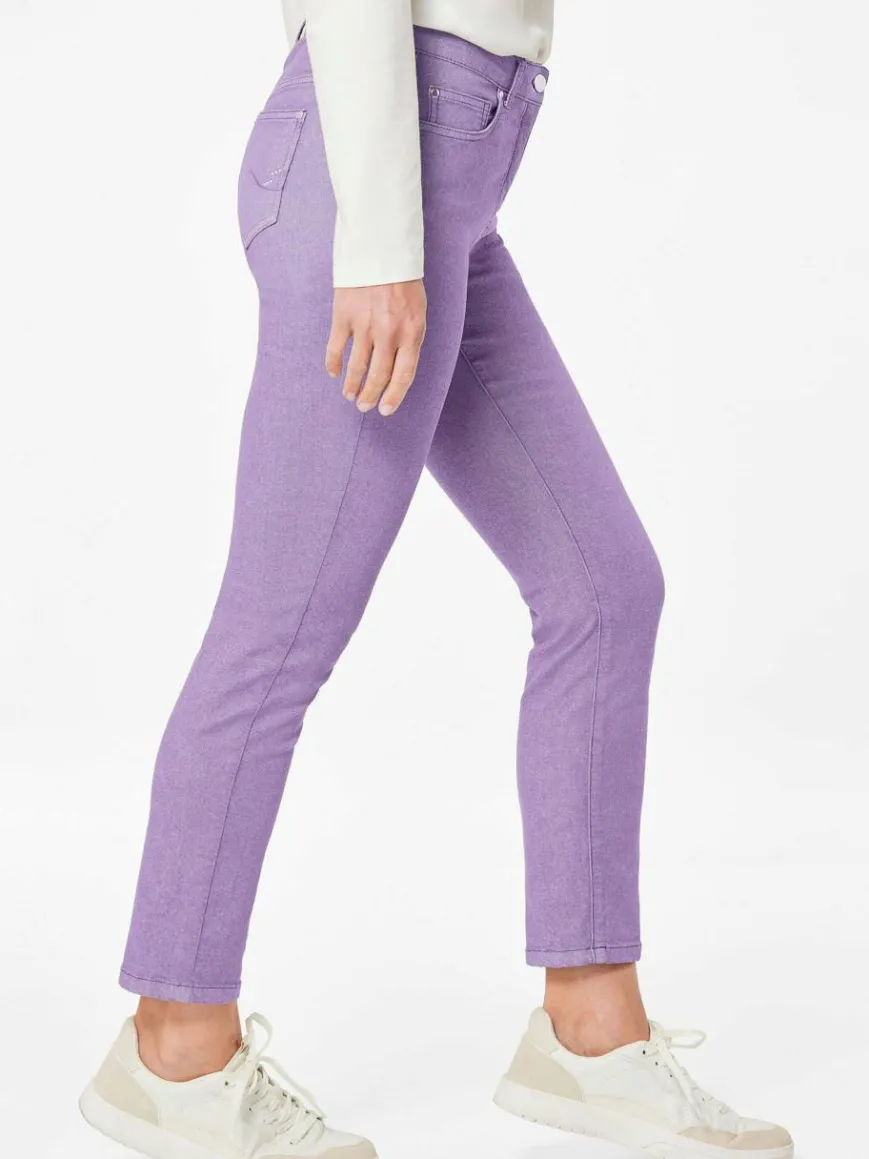 Goldner Jeans*Damen 7/8-Jeanshose - Schmale Stretchhose BELLA flieder uni