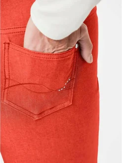 Goldner Jeans*Damen 7/8-Jeanshose - Schmale Stretchhose BELLA orange uni