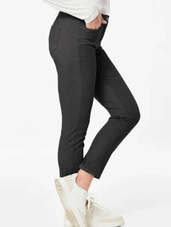 Goldner Jeans*Damen 7/8-Jeanshose - Schmale Stretchhose BELLA schwarz uni