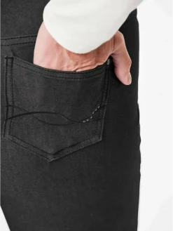 Goldner Jeans*Damen 7/8-Jeanshose - Schmale Stretchhose BELLA schwarz uni