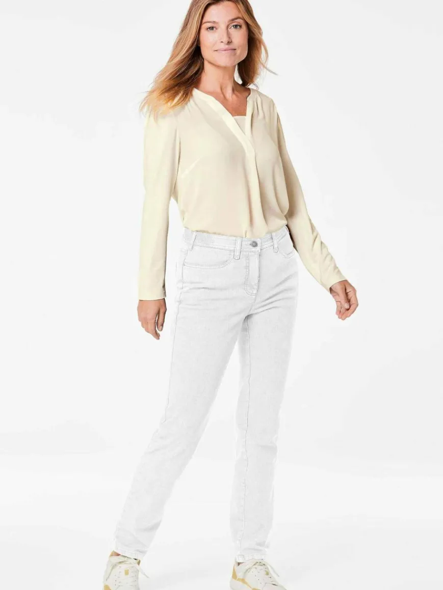 Goldner Jeans*Damen Jeanshose ANNA - Klassische Jeanshose ANNA weiß uni
