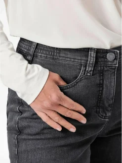 Goldner Jeans*Damen Jeanshose ANNA - Klassische Jeanshose ANNA anthrazit uni