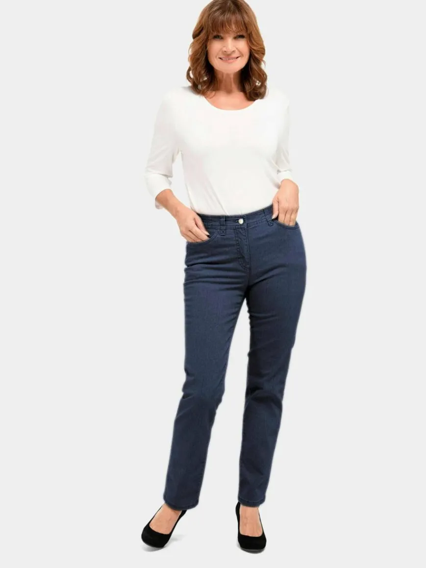 Goldner Jeans*Damen Jeanshose ANNA - Klassische Jeanshose ANNA blau uni