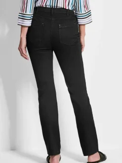 Goldner Jeans*Damen Jeanshose Carla - Klassische Jeanshose Carla schwarz uni