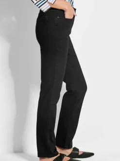 Goldner Jeans*Damen Jeanshose Carla - Klassische Jeanshose Carla schwarz uni