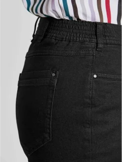 Goldner Jeans*Damen Jeanshose Carla - Klassische Jeanshose Carla schwarz uni