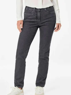Goldner Jeans*Damen Jeanshose Carla - Klassische Jeanshose Carla anthrazit uni