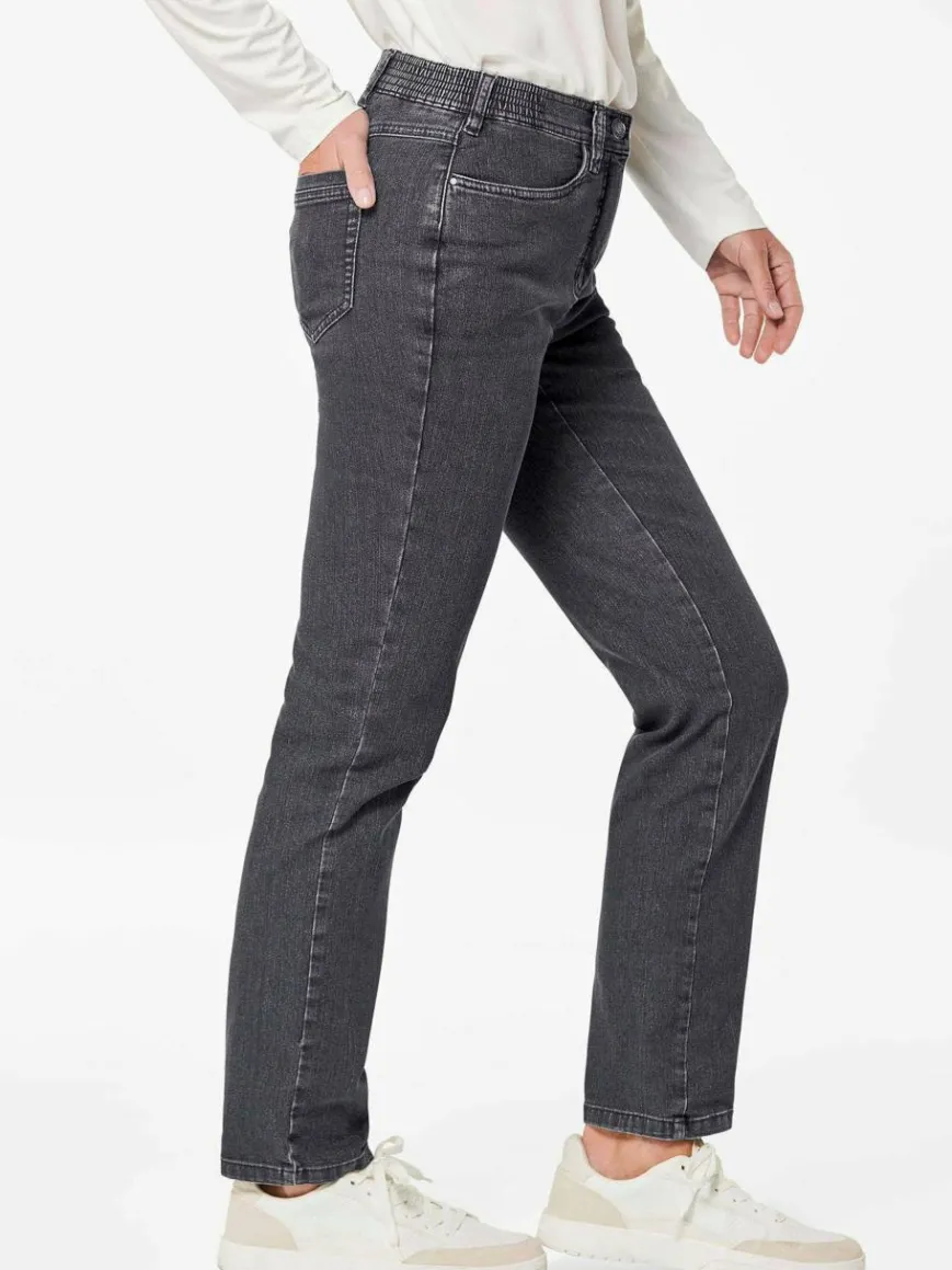 Goldner Jeans*Damen Jeanshose Carla - Klassische Jeanshose Carla anthrazit uni