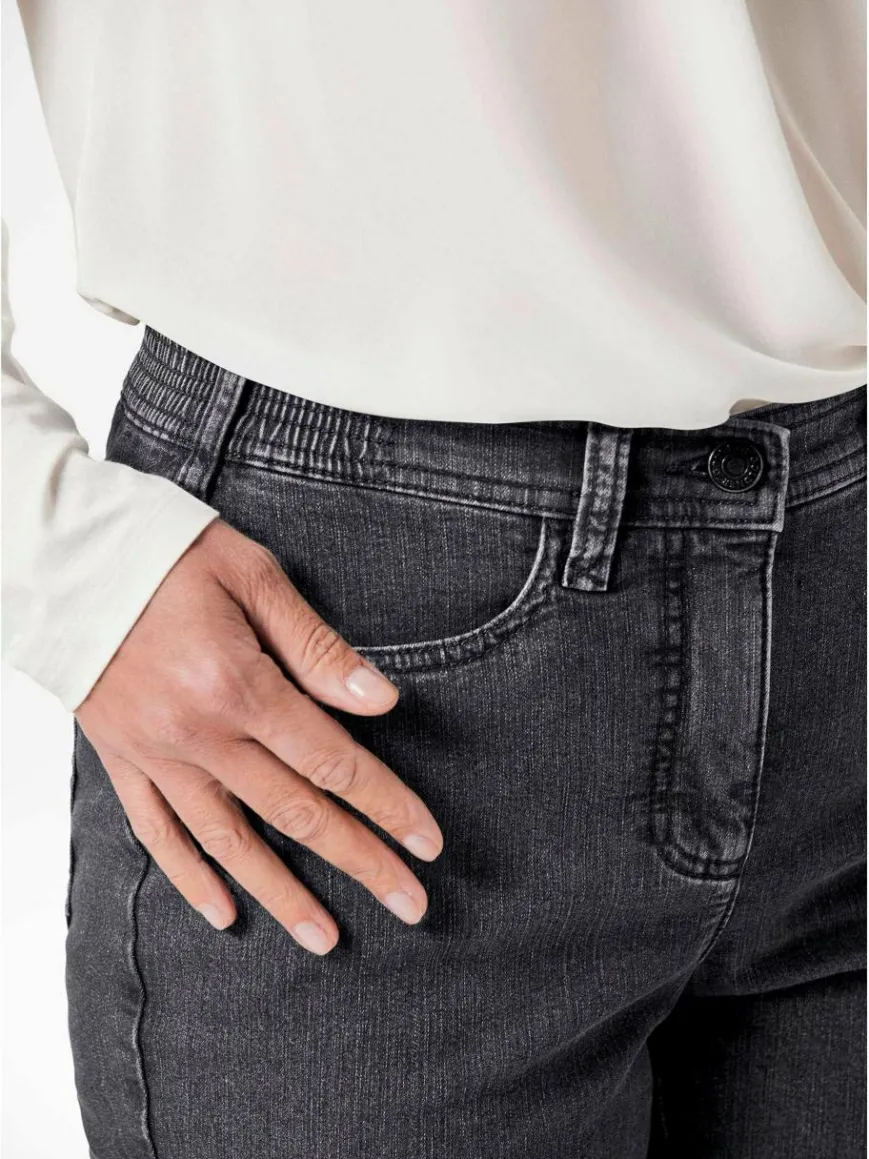 Goldner Jeans*Damen Jeanshose Carla - Klassische Jeanshose Carla anthrazit uni