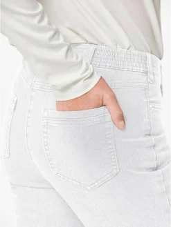 Goldner Jeans*Damen Jeanshose Carla - Klassische Jeanshose Carla weiß uni
