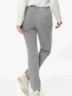 Goldner Jeans*Damen Jeanshose Carla - Klassische Jeanshose Carla hellgrau uni