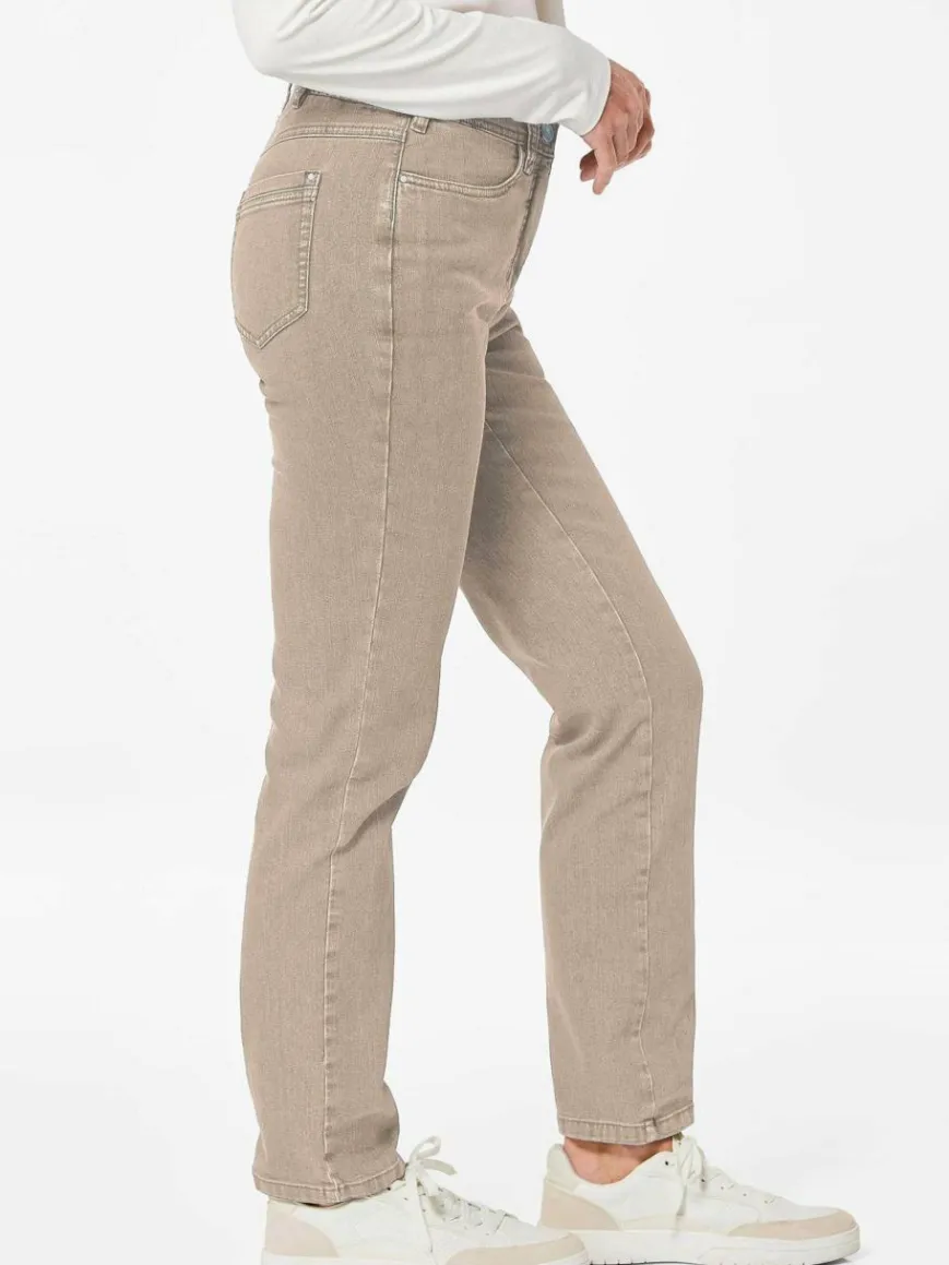 Goldner Jeans*Damen Jeanshose Carla - Klassische Jeanshose Carla beige uni