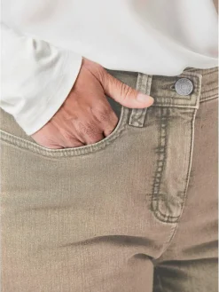 Goldner Jeans*Damen Jeanshose Carla - Klassische Jeanshose Carla beige uni