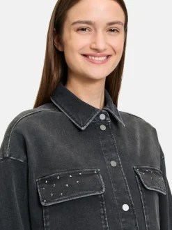 Betty & Co Jacken & Westen*Damen Jeansjacke grau denim uni
