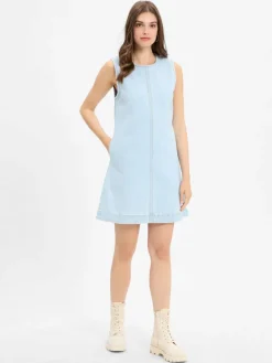 Neo Noir Kleider*Damen Jeanskleid - Livo bleached uni