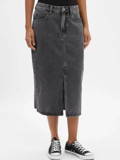 Marie Lund Collection Röcke*Damen Jeansrock anthrazit uni