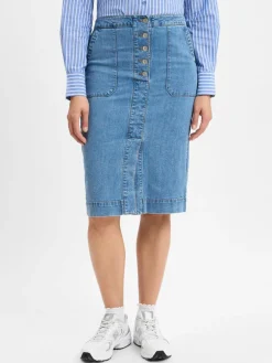 Marie Lund Röcke*Damen Jeansrock light stone uni