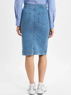 Marie Lund Röcke*Damen Jeansrock light stone uni