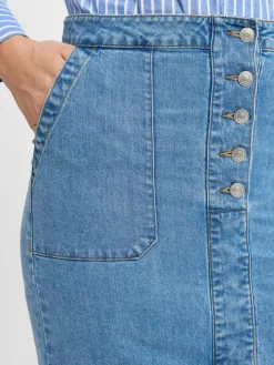 Marie Lund Röcke*Damen Jeansrock light stone uni