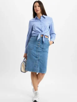 Marie Lund Röcke*Damen Jeansrock light stone uni