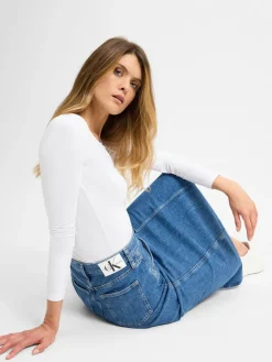 Calvin Klein Jeans Röcke*Damen Jeansrock medium stone uni