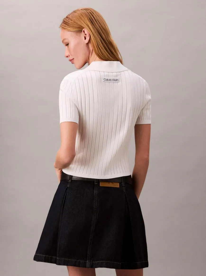 Calvin Klein Jeans Röcke*Damen Jeansrock dark stone uni