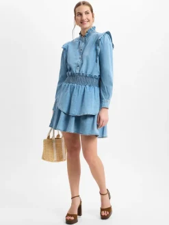 Marie Lund Collection Röcke*Damen Jeansrock bleached uni