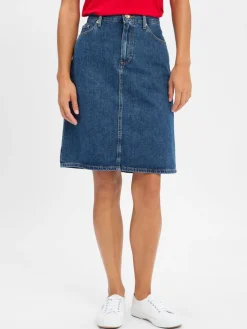 Tommy Hilfiger Röcke*Damen Jeansrock - Dee medium stone uni