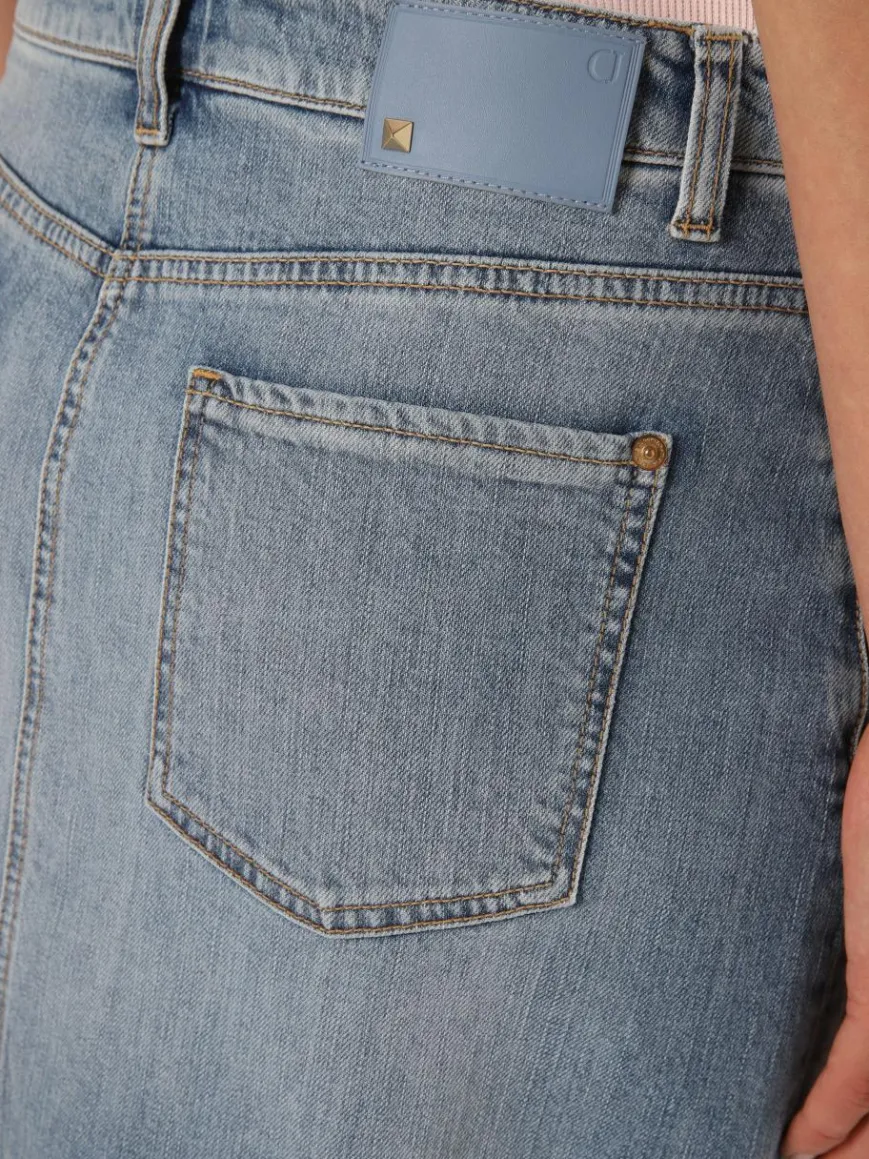 Cambio Röcke*Damen Jeansrock - Hailey blue stone uni