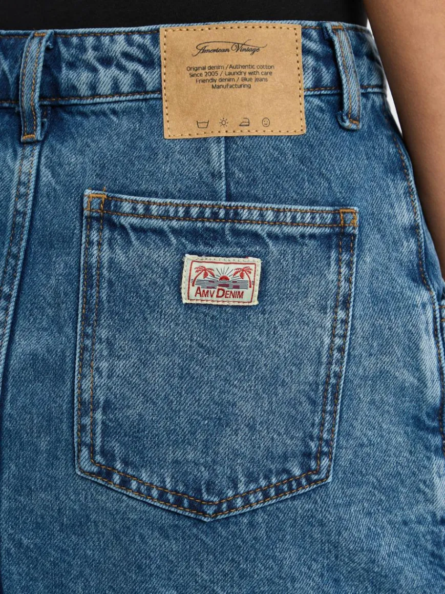 american vintage Röcke*Damen Jeansrock - Joy13F medium stone uni