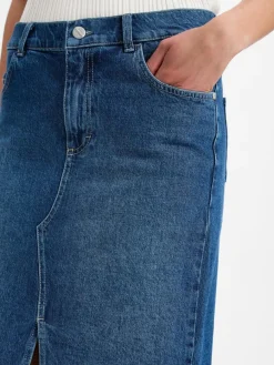 Angels Röcke*Damen Jeansrock - Midi Denim blue stone uni