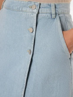 Msch Copenhagen Röcke*Damen Jeansrock - MSCHInan hellblau uni