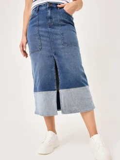 Paddock`s Röcke*Damen Jeansrock - Regular Fit blue stone uni