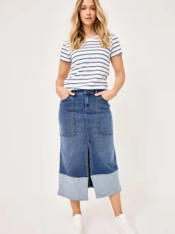 Paddock`s Röcke*Damen Jeansrock - Regular Fit blue stone uni