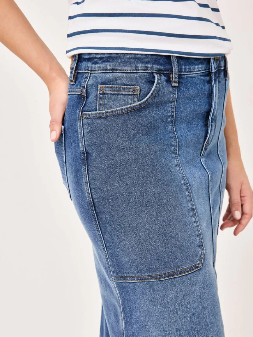 Paddock`s Röcke*Damen Jeansrock - Regular Fit blue stone uni