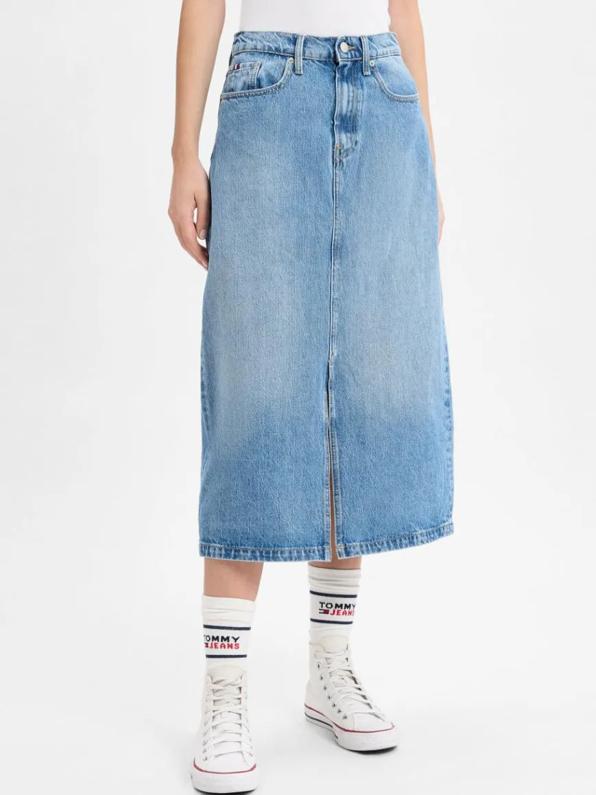 Tommy Hilfiger Röcke*Damen Jeansrock - Uma light stone uni