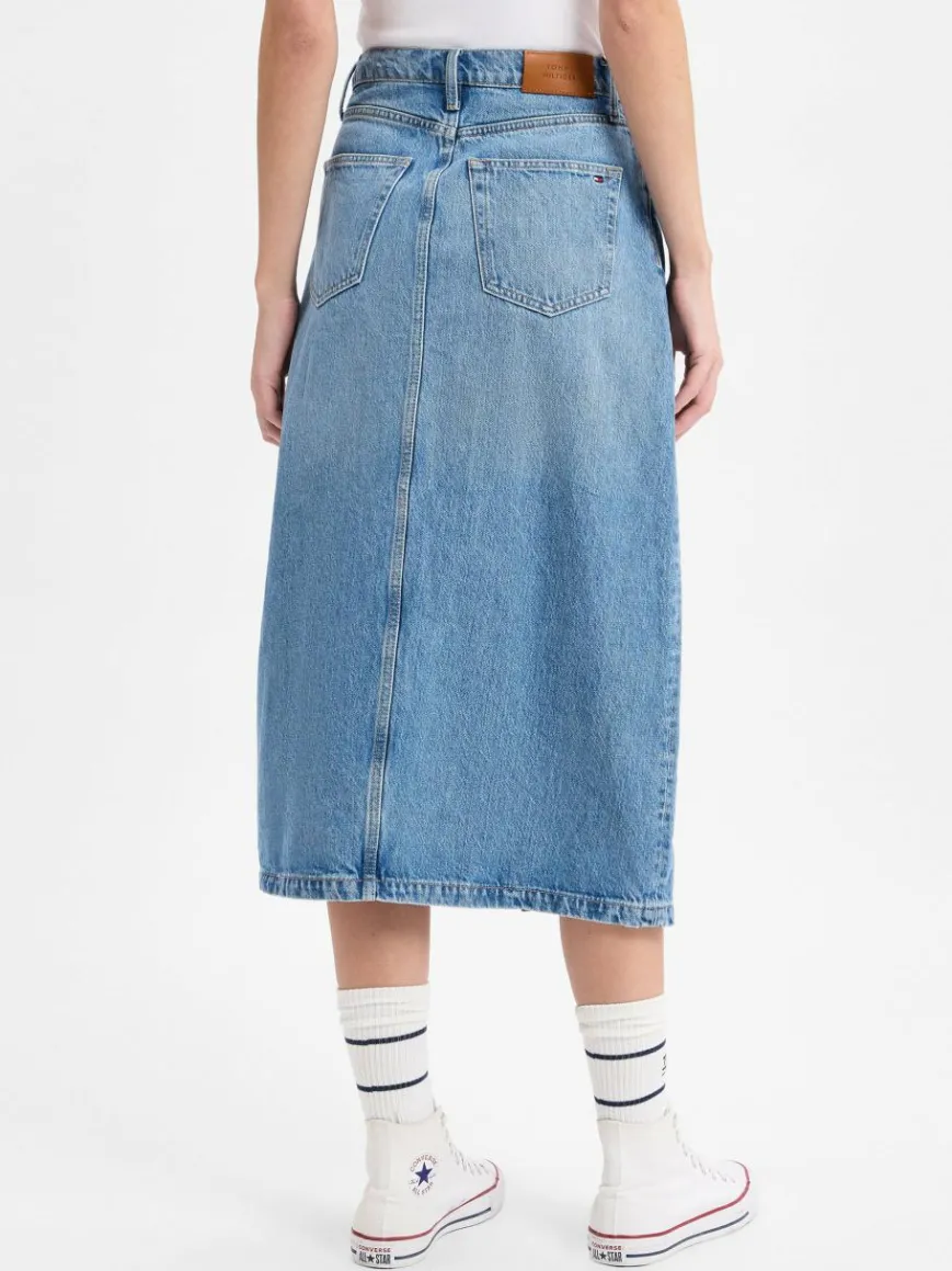 Tommy Hilfiger Röcke*Damen Jeansrock - Uma light stone uni