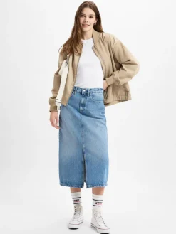 Tommy Hilfiger Röcke*Damen Jeansrock - Uma light stone uni