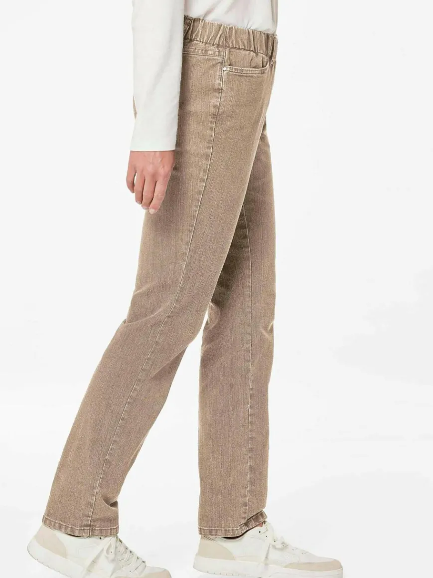 Goldner Jeans*Damen Jeansschlupfhose LOUISA - Klassische Jeansschlupfhose LOUISA beige uni