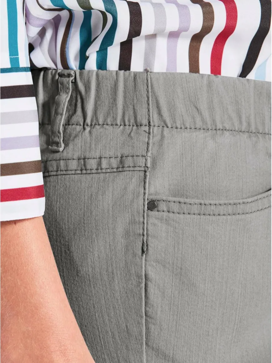 Goldner Jeans*Damen Jeansschlupfhose LOUISA - Klassische Jeansschlupfhose LOUISA hellgrau uni