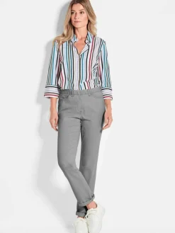 Goldner Jeans*Damen Jeansschlupfhose LOUISA - Klassische Jeansschlupfhose LOUISA hellgrau uni