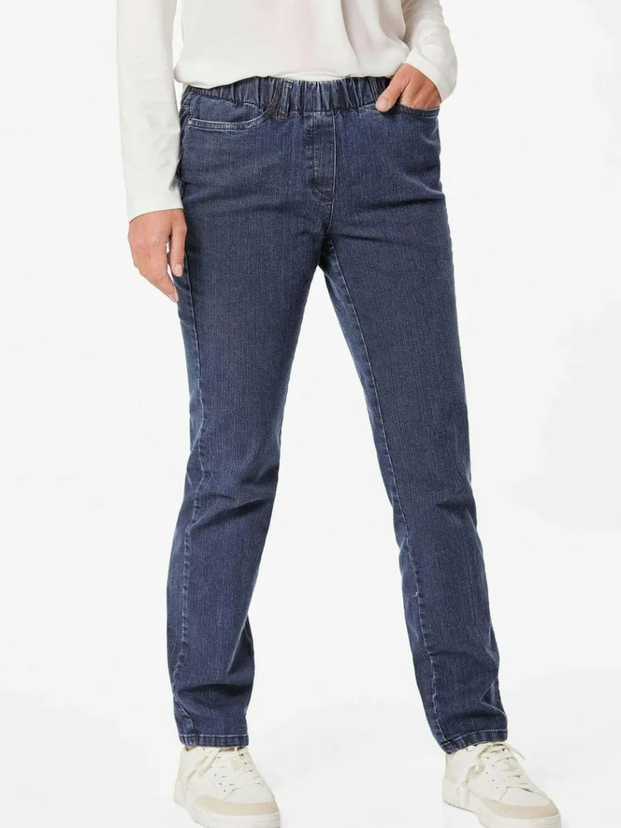 Goldner Jeans*Damen Jeansschlupfhose LOUISA - Klassische Jeansschlupfhose LOUISA blau uni