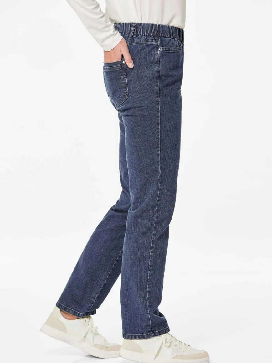 Goldner Jeans*Damen Jeansschlupfhose LOUISA - Klassische Jeansschlupfhose LOUISA blau uni