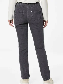 Goldner Jeans*Damen Jeansschlupfhose LOUISA - Klassische Jeansschlupfhose LOUISA anthrazit uni